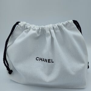 CHANEL Beauty Large Organic Cotton Drawstring Dust Bag 15"x10"x10" NEW AUTHENTIC